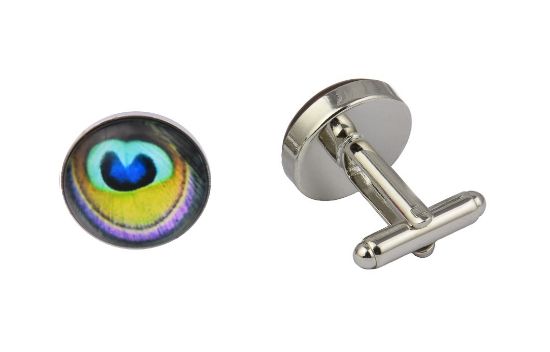 Picture of Peacock Feather Cufflinks