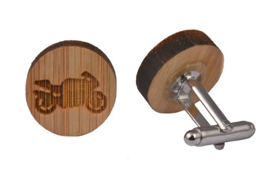 Picture of Wooden Motorbike Cufflinks