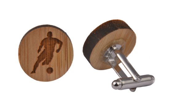 Picture of Wooden Footballer Cufflinks