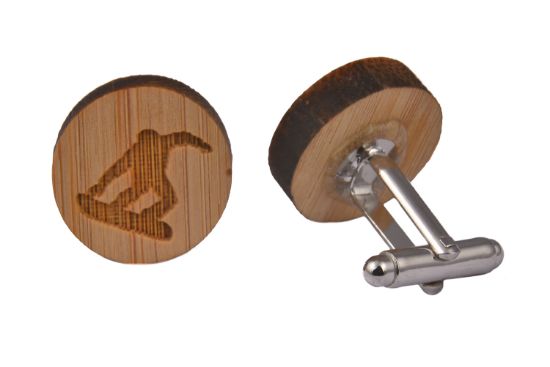 Picture of Wooden Snowboarder Cufflinks