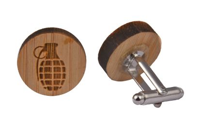 Picture of Wooden Hand Grenade Cufflinks